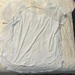 White USED AND WORN lulu top
